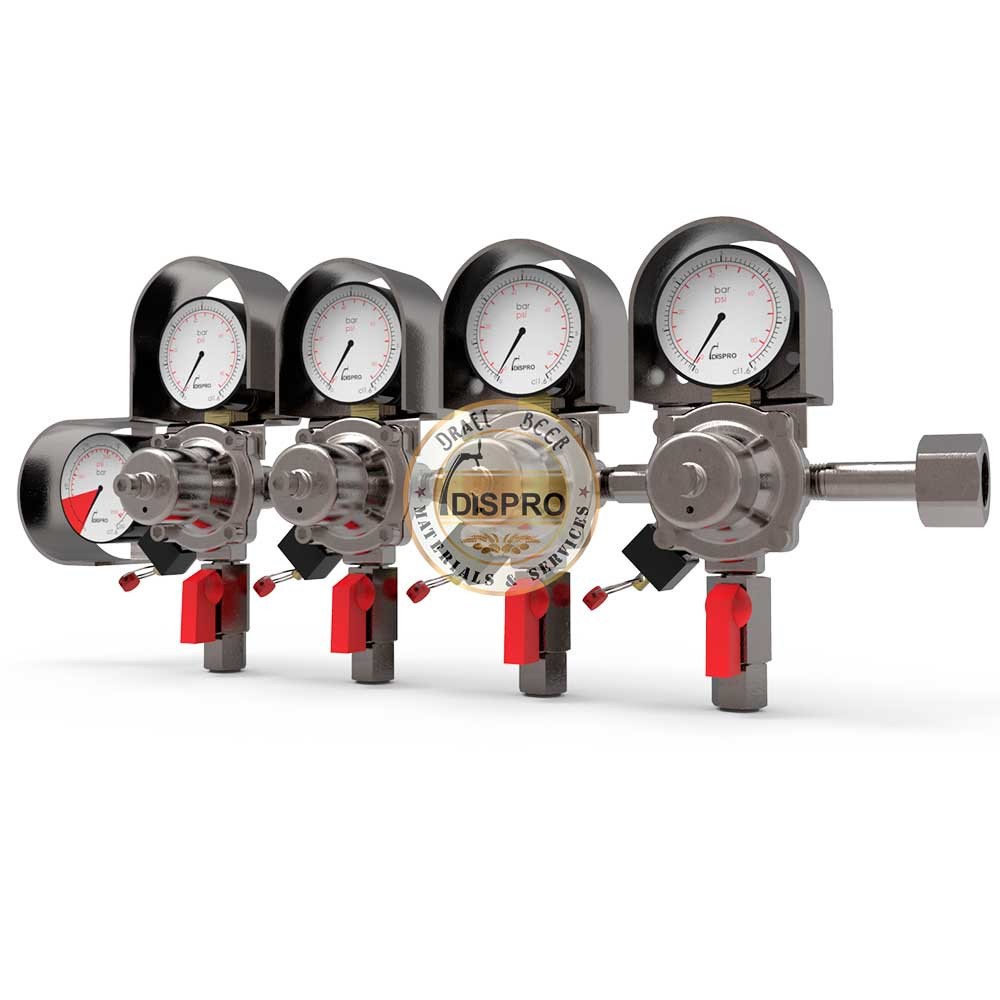 Regulador Plus 4 Cuerpos Dispro G1/2&quot; JG5/16&quot;