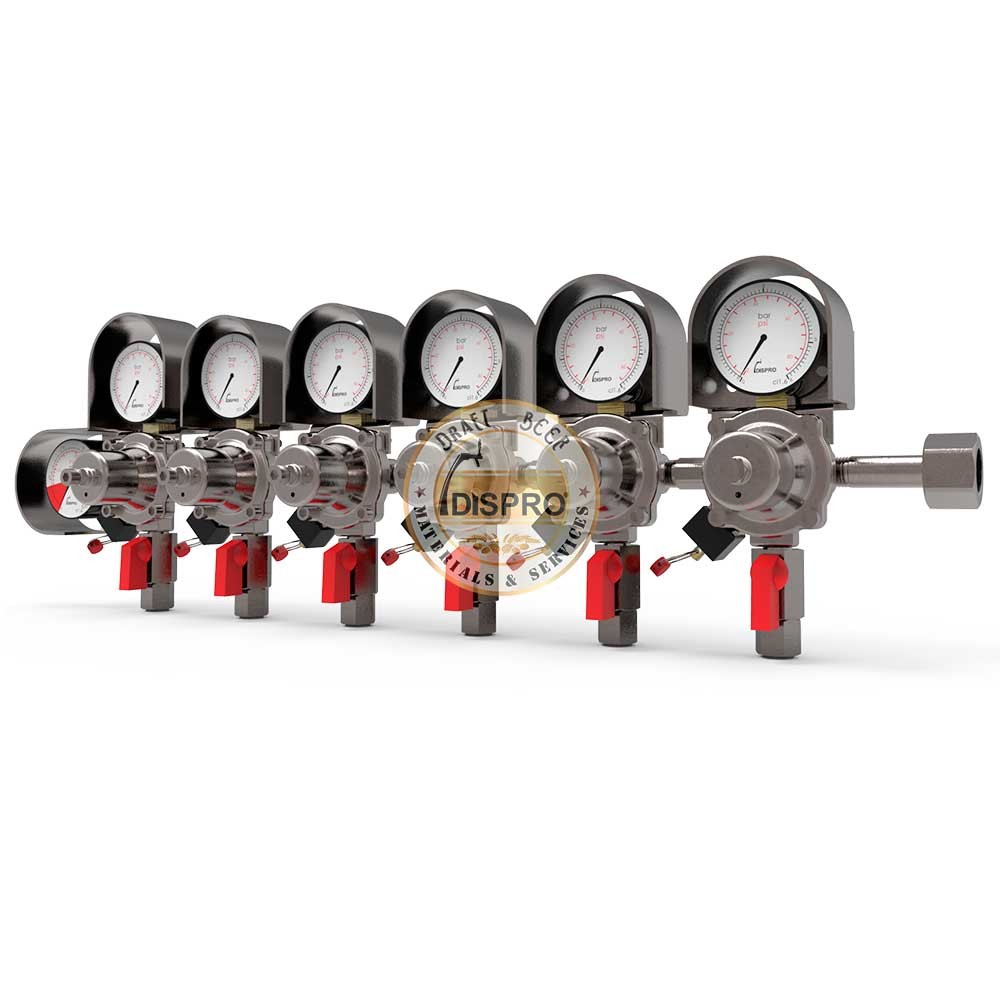 Regulador Plus 6 Cuerpos Dispro G1/2&quot; JG5/16&quot;