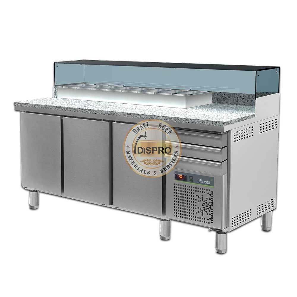 Mesa Pizza Con Injertos Mm-210 Granito 110v/60h